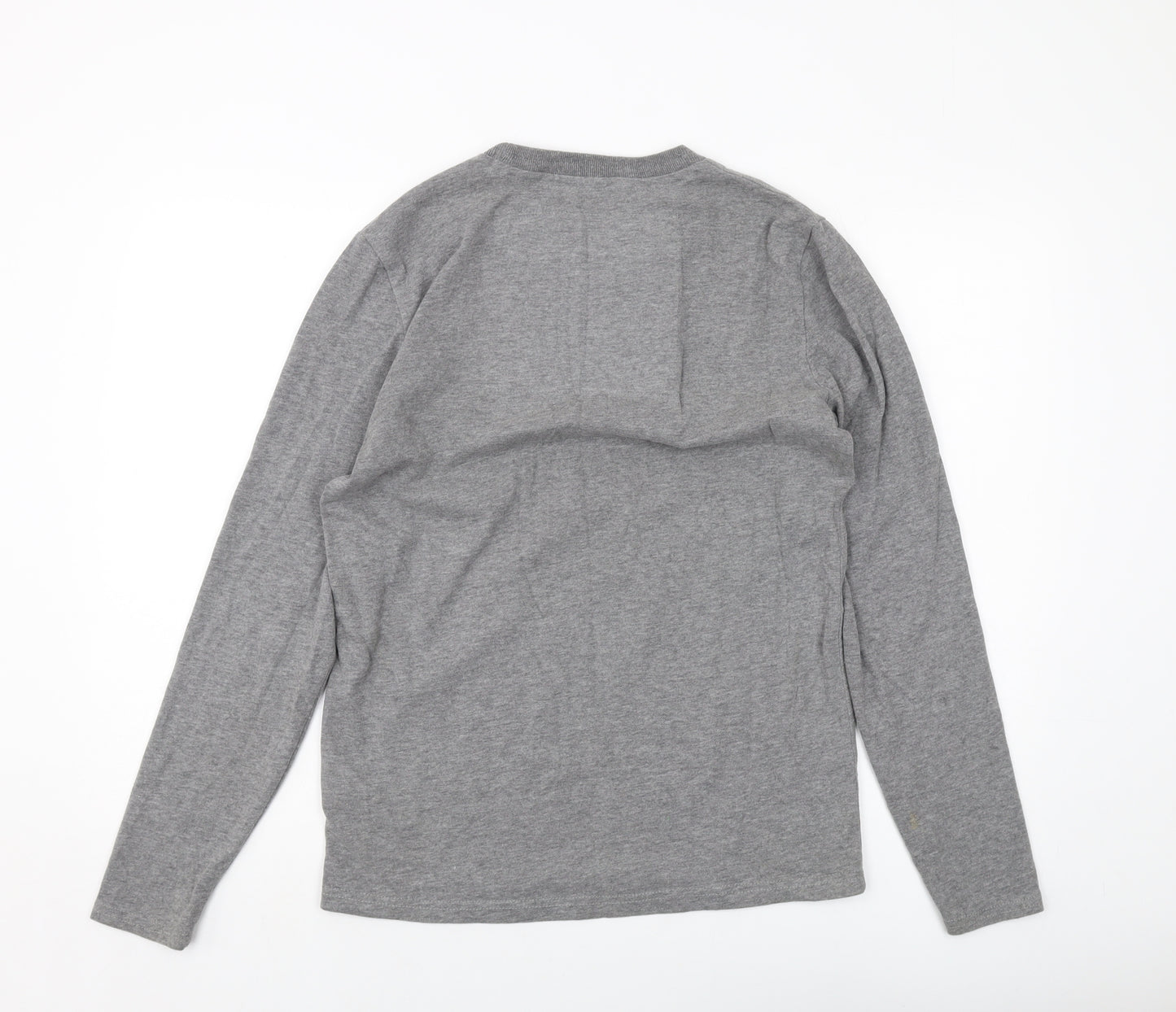 Superdry Womens Grey Cotton Basic T-Shirt Size M Crew Neck