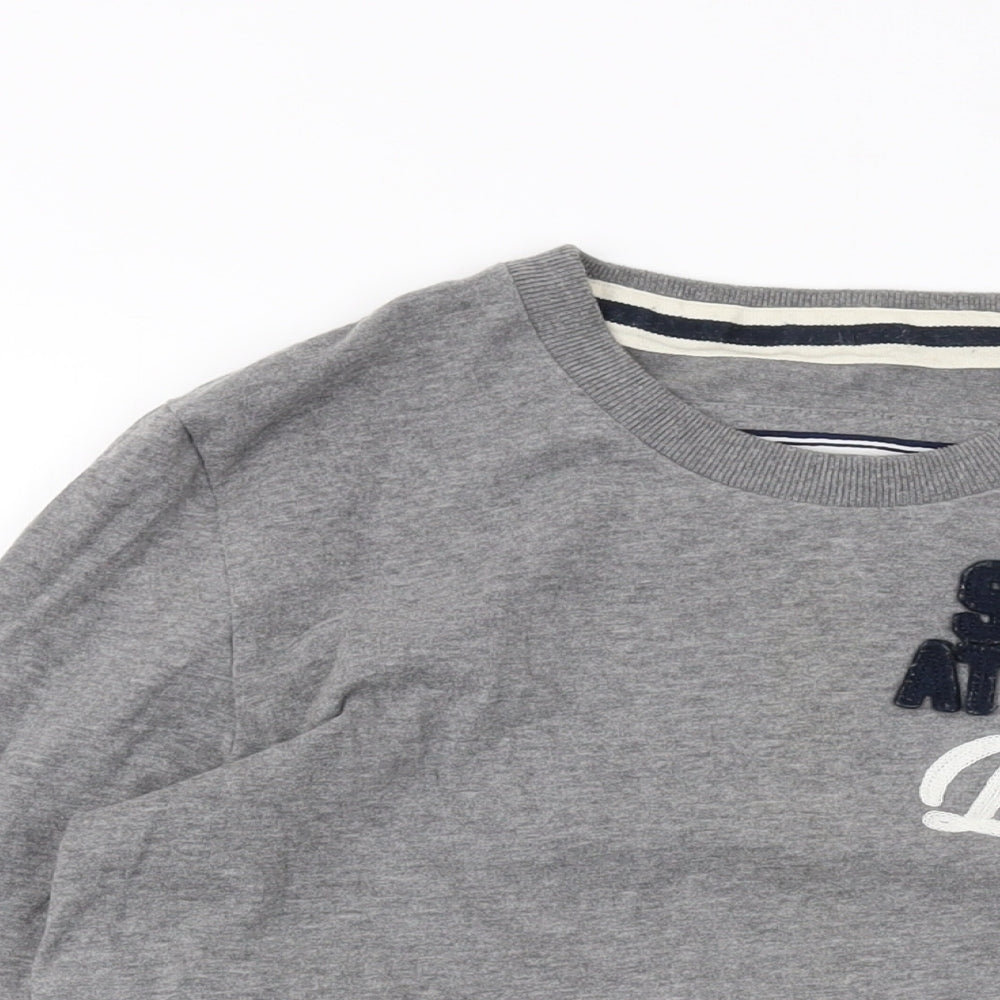 Superdry Womens Grey Cotton Basic T-Shirt Size M Crew Neck
