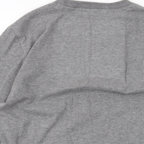 Superdry Womens Grey Cotton Basic T-Shirt Size M Crew Neck