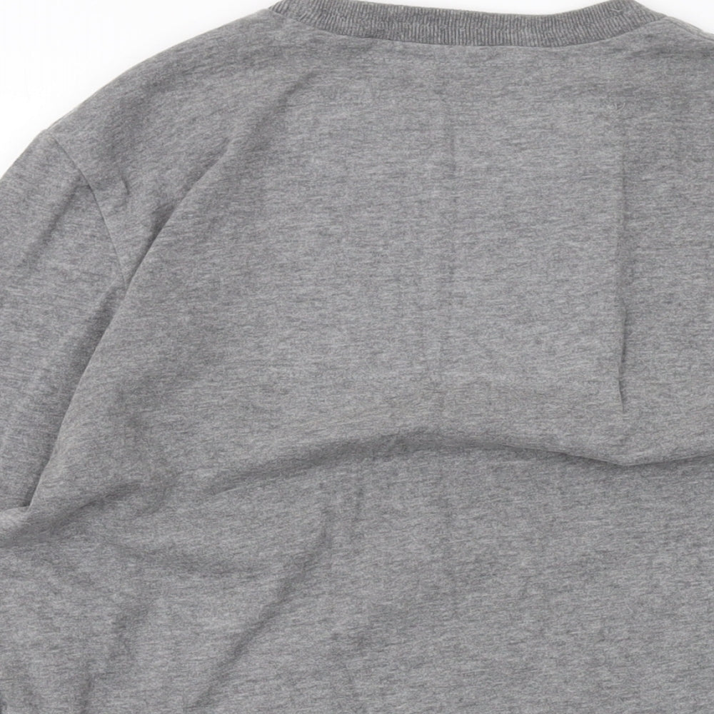 Superdry Womens Grey Cotton Basic T-Shirt Size M Crew Neck