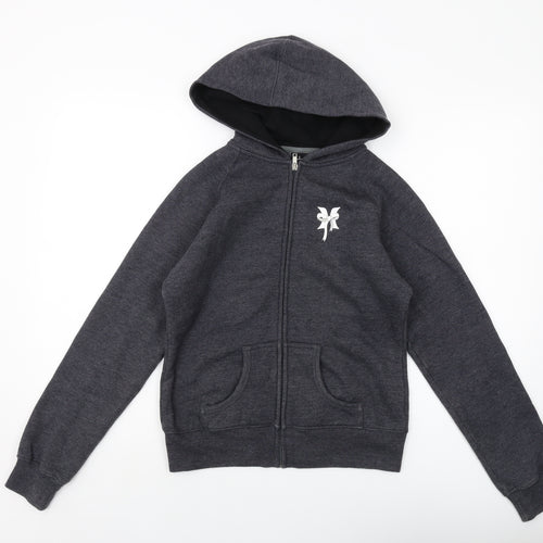 Hurley Womens Grey Cotton Full Zip Hoodie Size M Zip