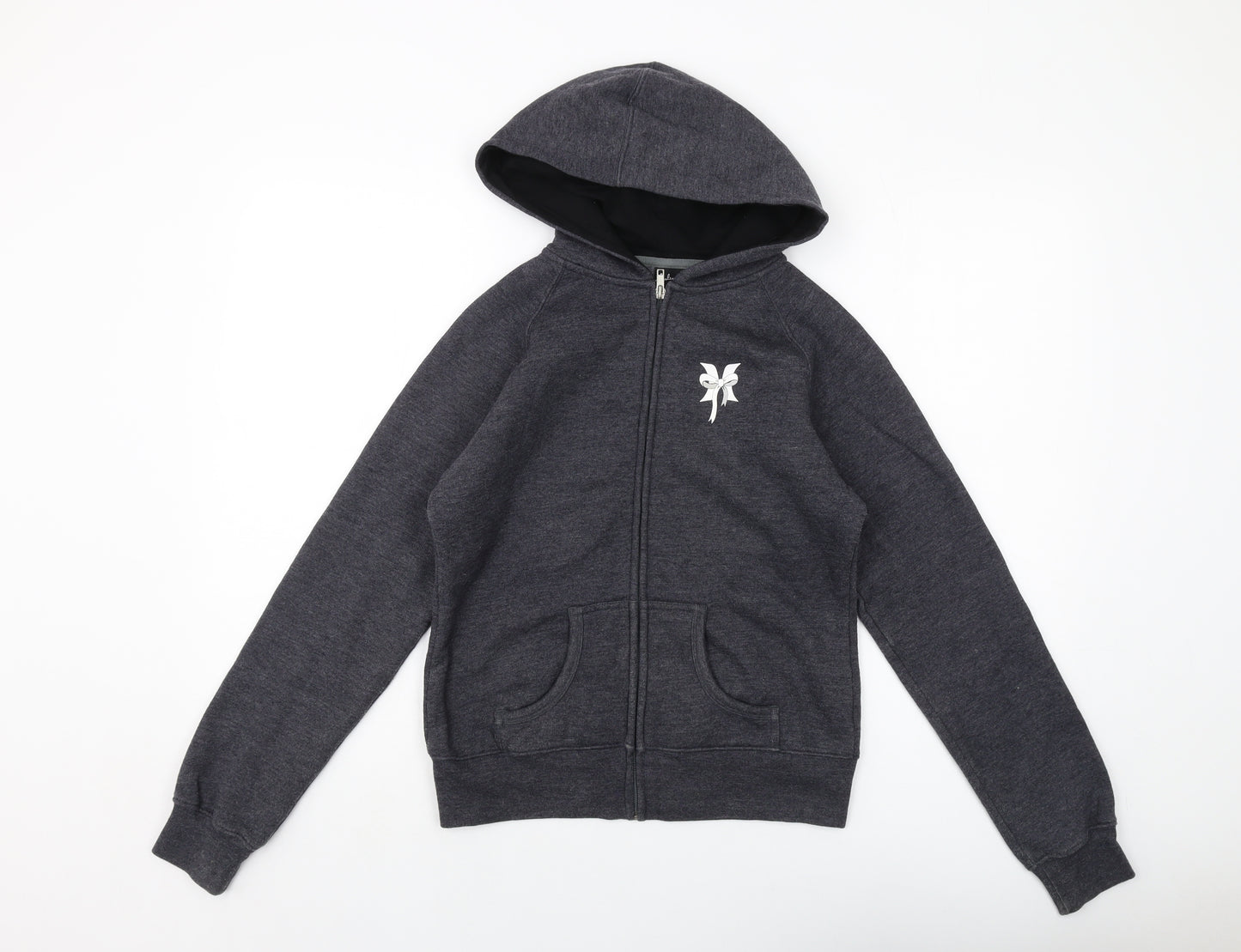 Hurley Womens Grey Cotton Full Zip Hoodie Size M Zip