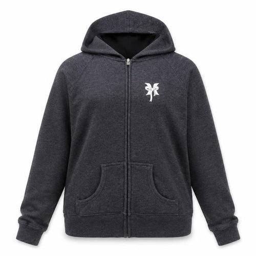 Hurley Womens Grey Cotton Full Zip Hoodie Size M Zip