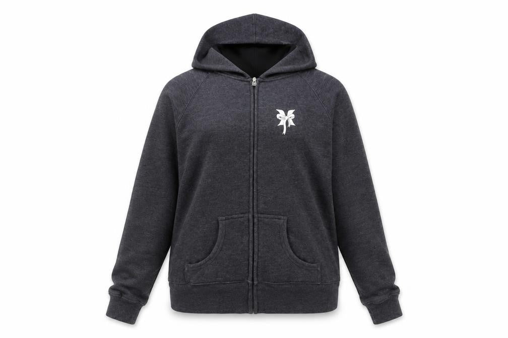 Hurley Womens Grey Cotton Full Zip Hoodie Size M Zip