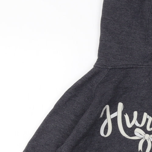 Hurley Womens Grey Cotton Full Zip Hoodie Size M Zip