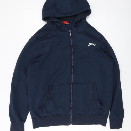 Slazenger Mens Blue Polyester Full Zip Hoodie Size S