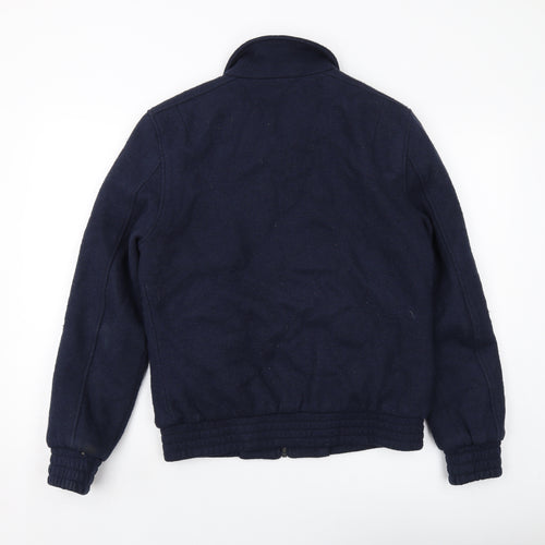 Maison Cinqcent Mens Blue Bomber Jacket Jacket Size S Zip