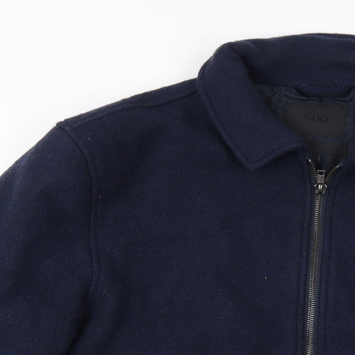 Maison Cinqcent Mens Blue Bomber Jacket Jacket Size S Zip