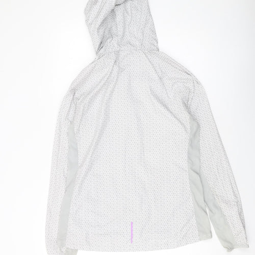 Elle Sport Womens Grey Geometric Jacket Size M Zip