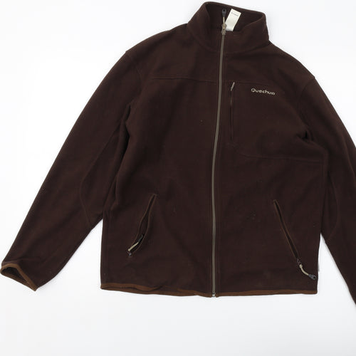 Quechua Mens Brown Jacket Size L Zip