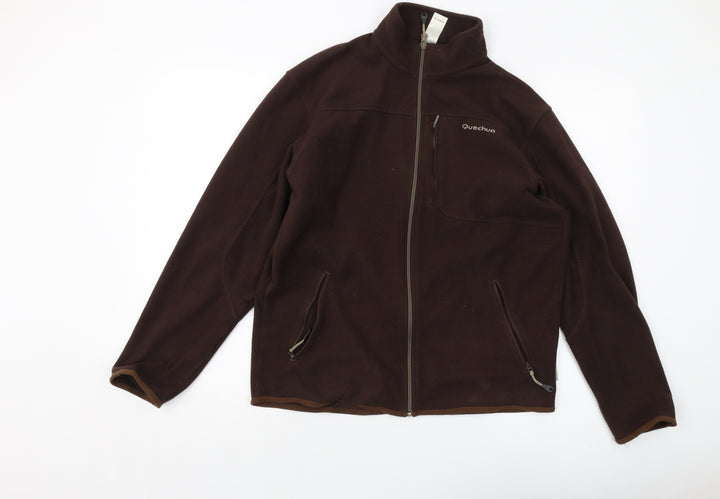 Quechua Mens Brown Jacket Size L Zip