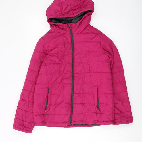 Freedom Trail Girls Pink Puffer Jacket Jacket Size 11-12 Years Zip