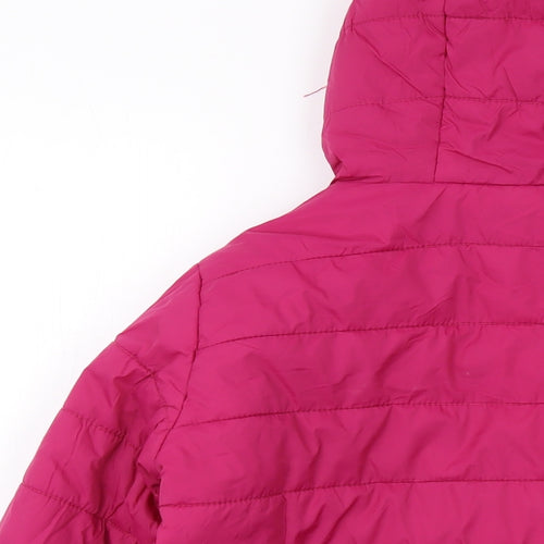 Freedom Trail Girls Pink Puffer Jacket Jacket Size 11-12 Years Zip