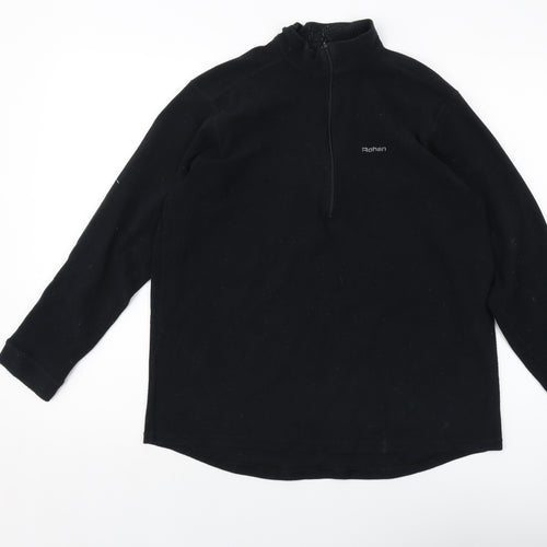 Rohan Womens Black Polyester Pullover Sweatshirt Size L Zip