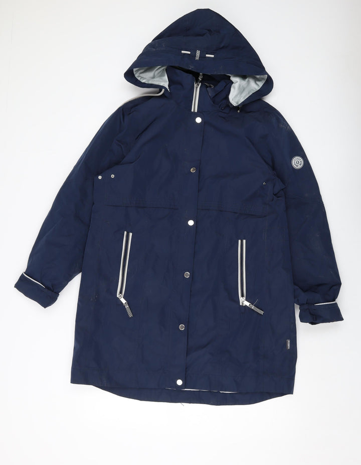 Frandsen Womens Blue Jacket Size 14 Zip