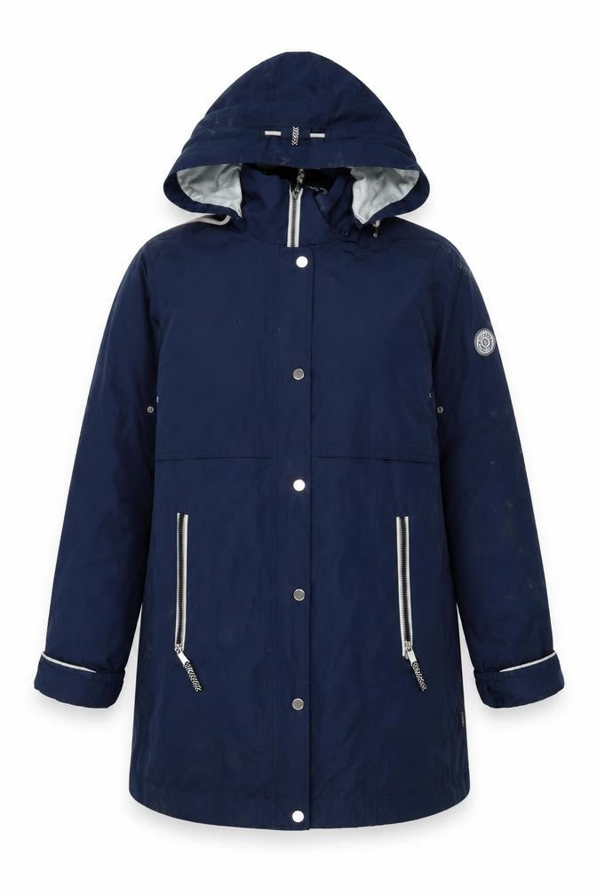 Frandsen Womens Blue Jacket Size 14 Zip