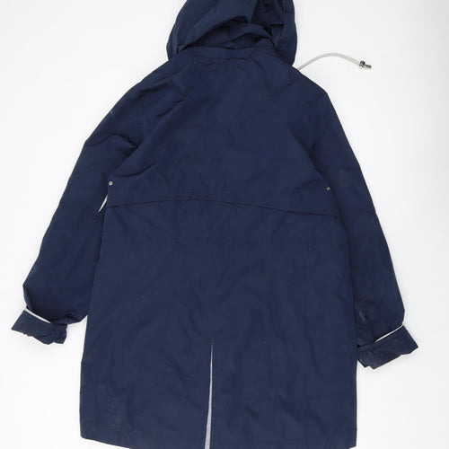 Frandsen Womens Blue Jacket Size 14 Zip