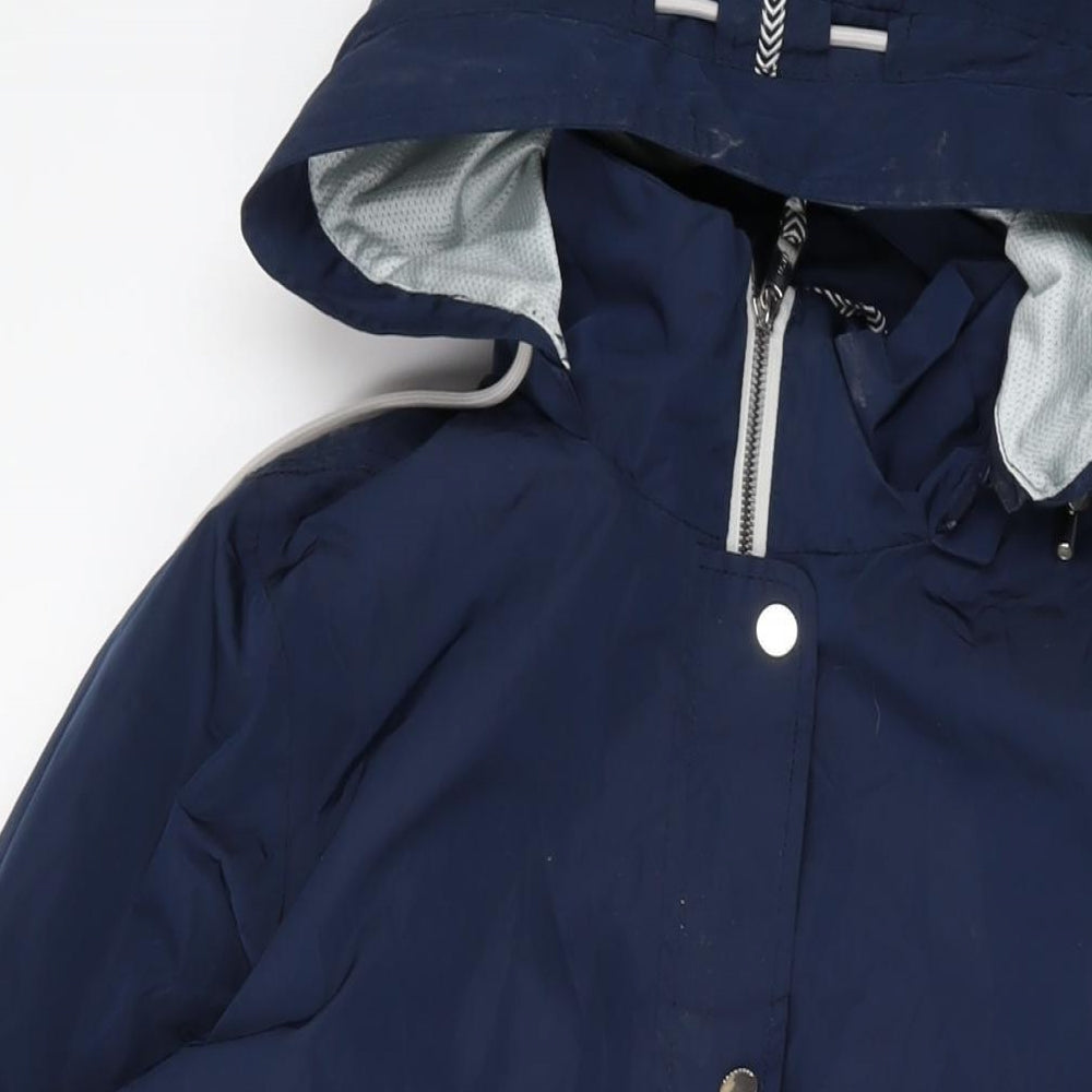 Frandsen Womens Blue Jacket Size 14 Zip