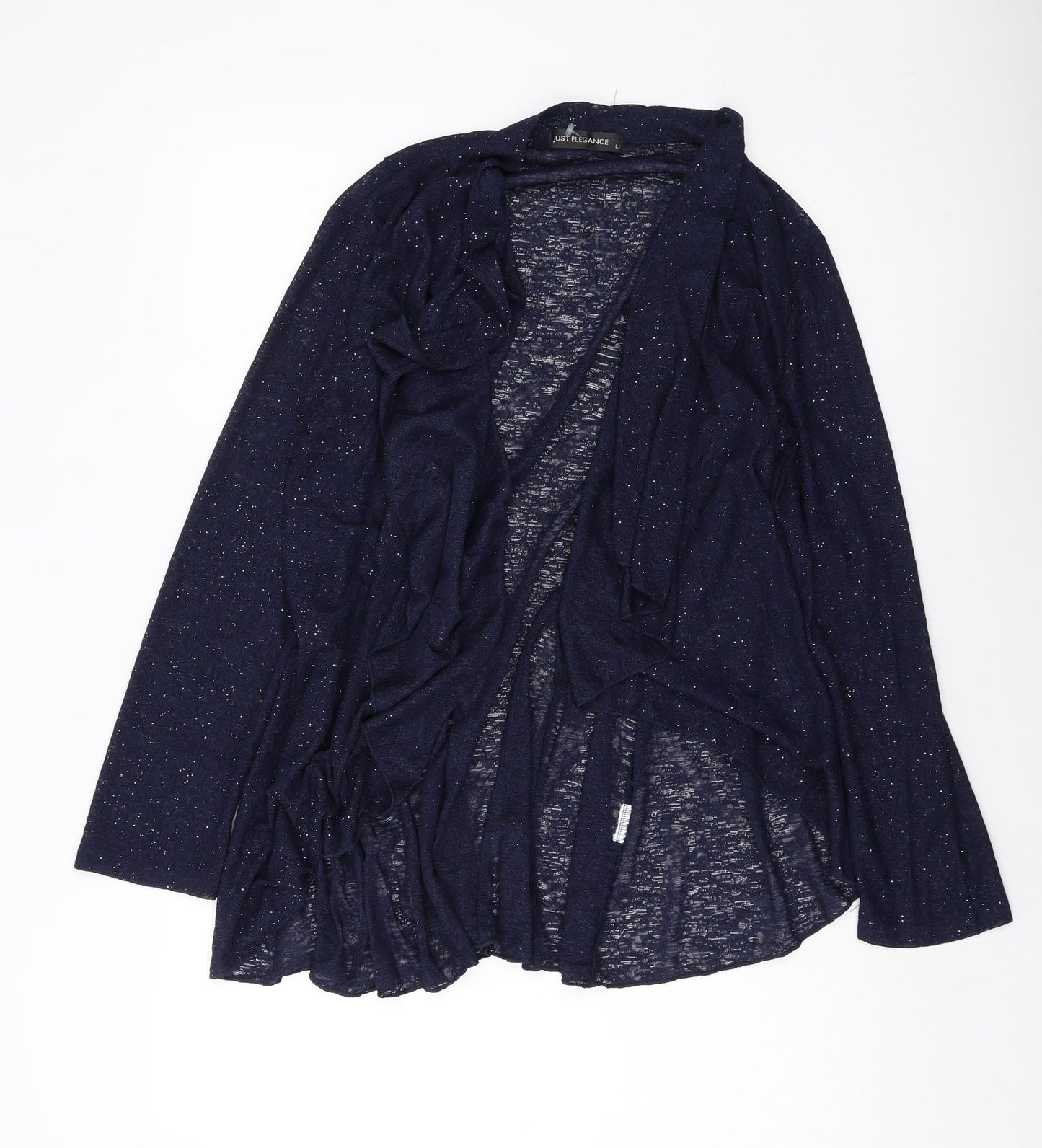 Just Elegance Womens Blue Jacket Blazer Size L