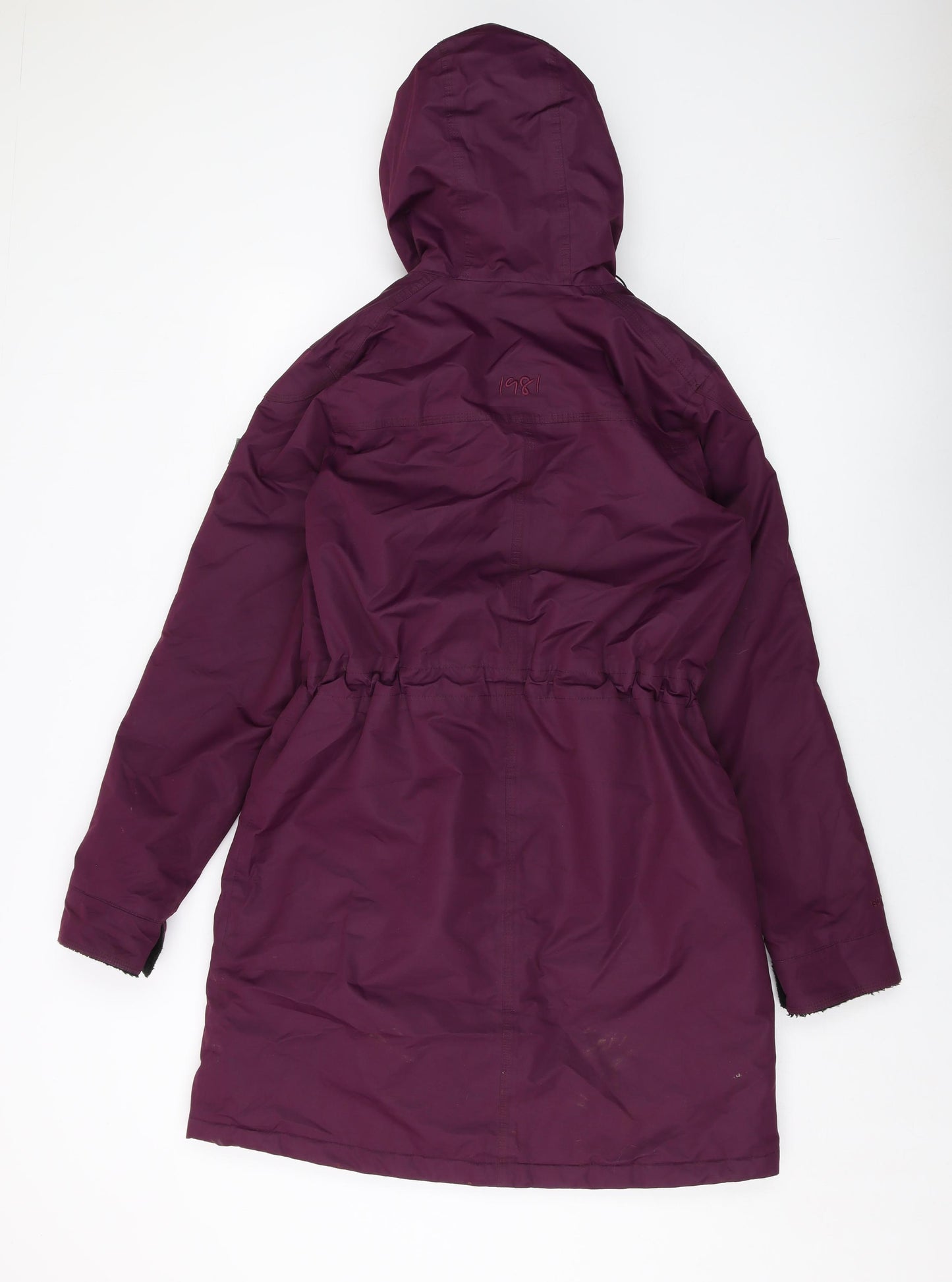 Regatta Womens Purple Parka Jacket Size 12 Zip