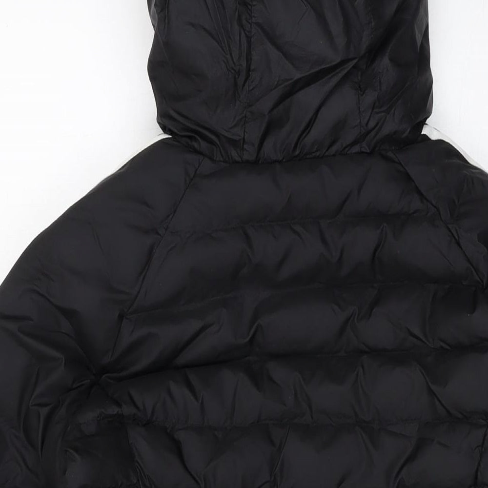adidas Womens Black Puffer Jacket Jacket Size 6 Zip