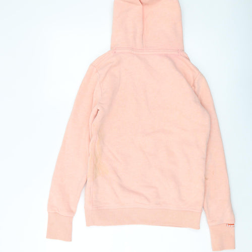 Superdry Womens Pink Cotton Pullover Hoodie Size XS Pullover