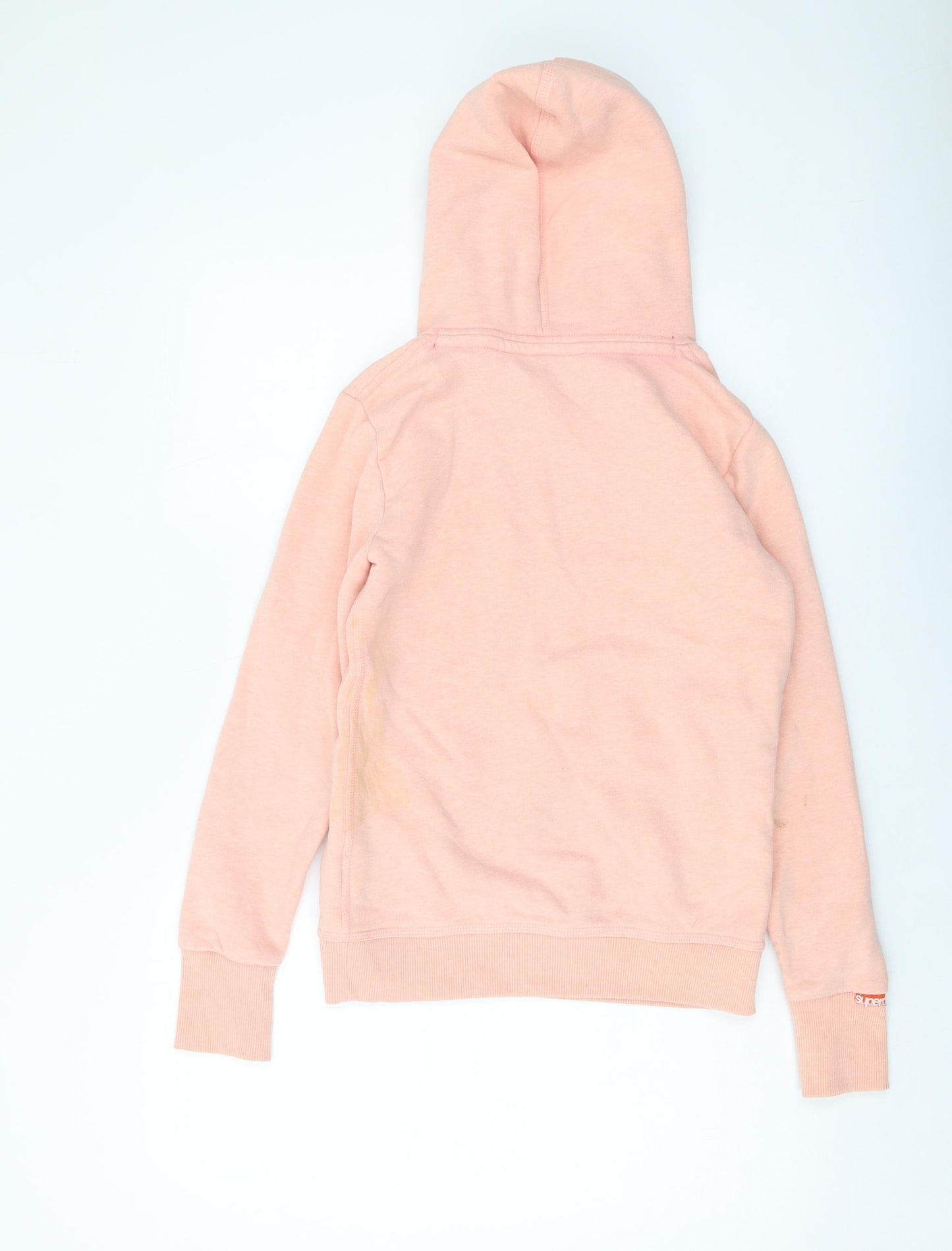 Superdry Womens Pink Cotton Pullover Hoodie Size XS Pullover