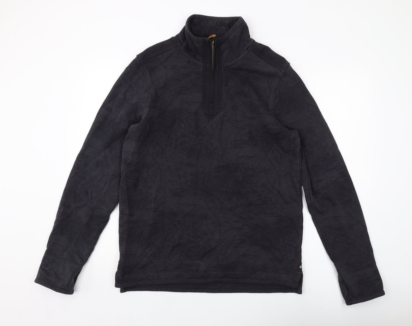 Fat Face Mens Grey Geometric Cotton Pullover Sweatshirt Size S