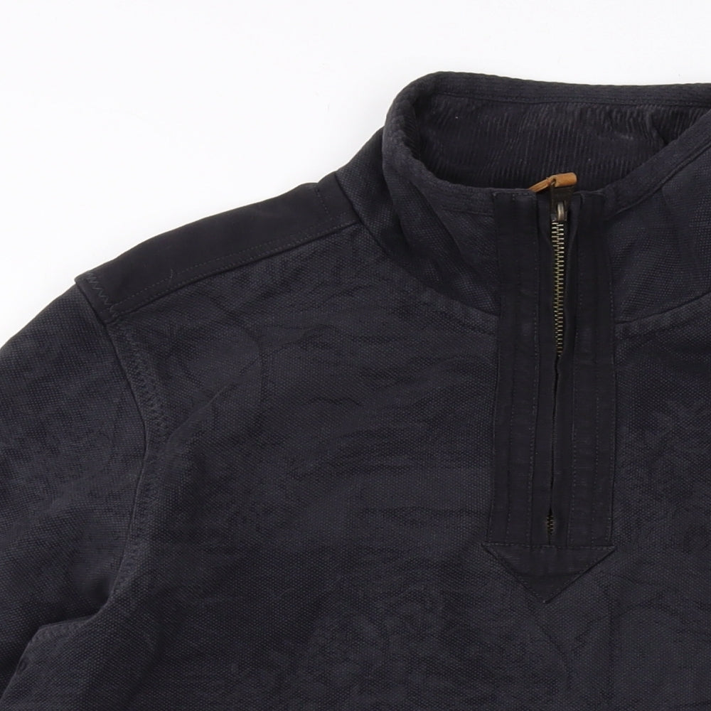 Fat Face Mens Grey Geometric Cotton Pullover Sweatshirt Size S