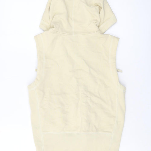 Nike Womens Beige Cotton Full Zip Hoodie Size M Zip