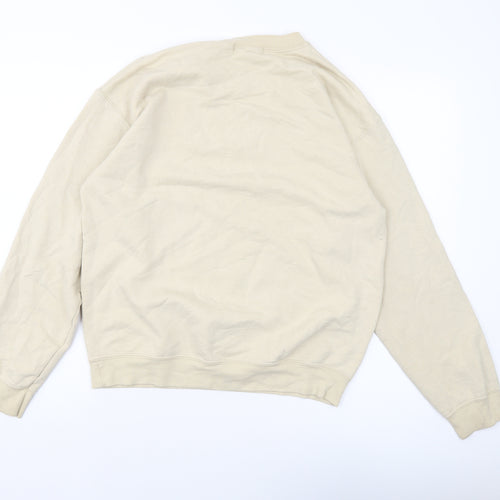 Oakland Womens Beige Polyester Pullover Sweatshirt Size M Pullover