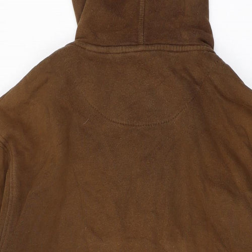 Timberland Mens Brown Cotton Full Zip Hoodie Size M
