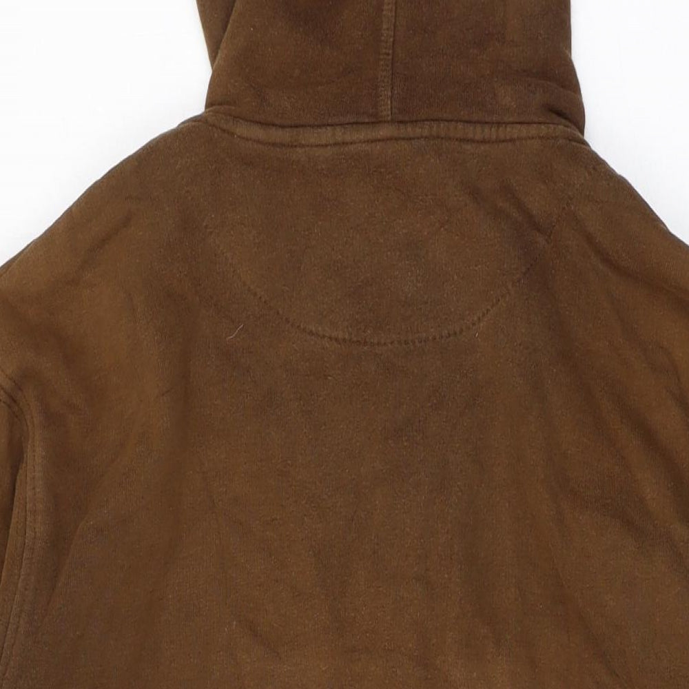 Timberland Mens Brown Cotton Full Zip Hoodie Size M