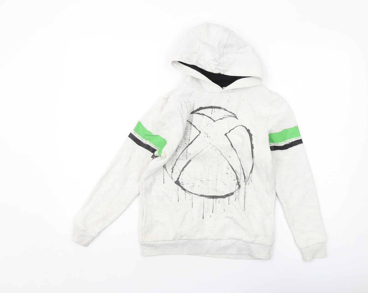 Xbox Boys Grey Cotton Pullover Hoodie Size 9-10 Years Pullover
