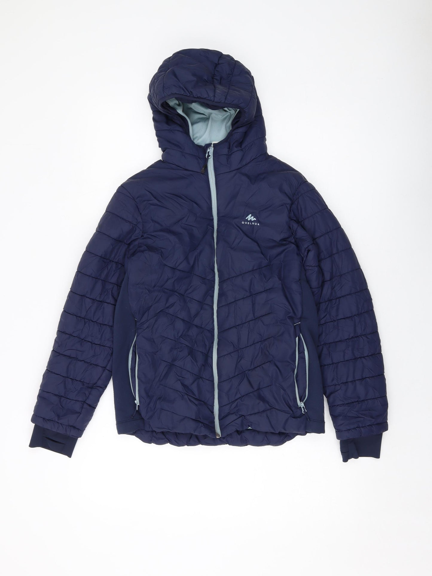 Quechua Boys Blue Puffer Jacket Jacket Size 12-13 Years Zip