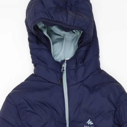 Quechua Boys Blue Puffer Jacket Jacket Size 12-13 Years Zip