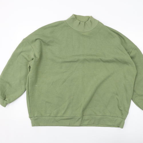 Chelsea Peers Womens Green Cotton Pullover Sweatshirt Size L Pullover