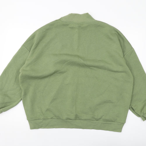 Chelsea Peers Womens Green Cotton Pullover Sweatshirt Size L Pullover
