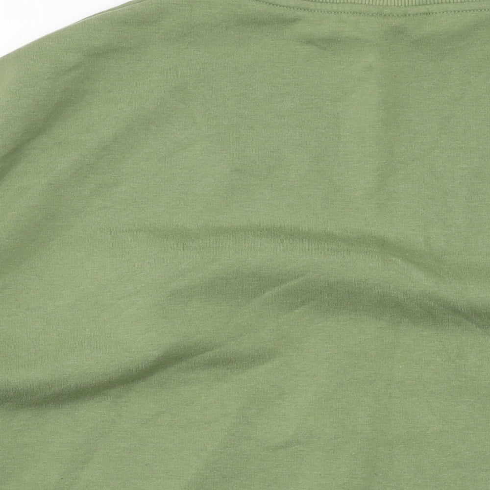 Chelsea Peers Womens Green Cotton Pullover Sweatshirt Size L Pullover