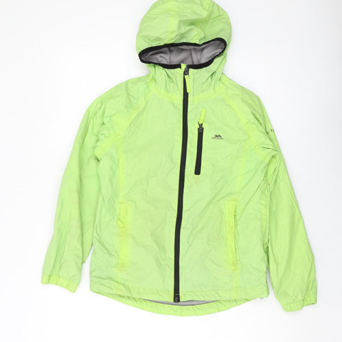 Trespass Boys Green Jacket Size 9-10 Years Zip