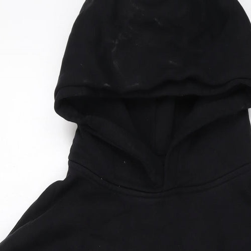 Tela Cruz Mens Black Cotton Pullover Hoodie Size L