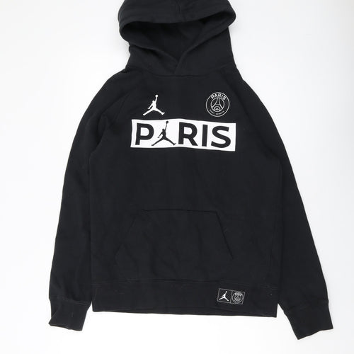 Joradan Boys Black Cotton Pullover Hoodie Size 13-14 Years Pullover - Paris Saint Germain FC