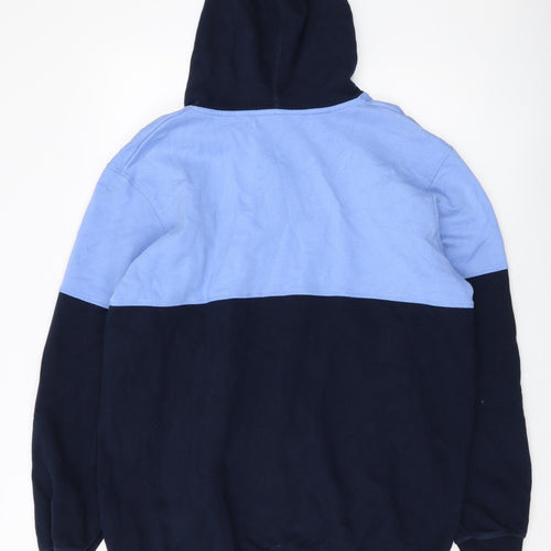 Cotton Traders Mens Blue Cotton Pullover Hoodie Size XL