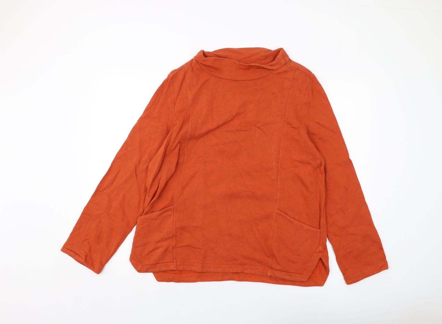Seasalt Womens Orange Cotton Pullover Sweatshirt Size 14 Pullover