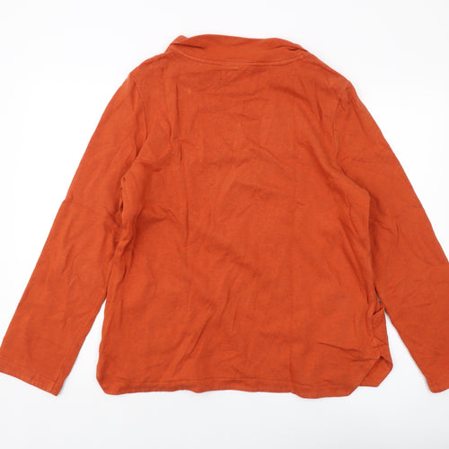 Seasalt Womens Orange Cotton Pullover Sweatshirt Size 14 Pullover