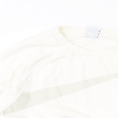 Nilke Mens Ivory Cotton Pullover Sweatshirt Size M
