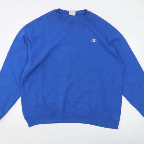 Champion Mens Blue Cotton Pullover Sweatshirt Size XL - Vintage