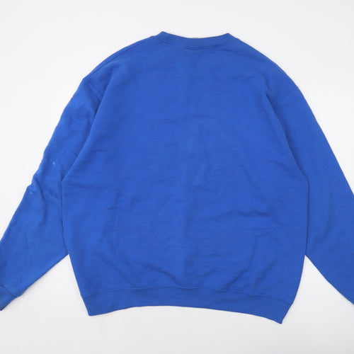 Champion Mens Blue Cotton Pullover Sweatshirt Size XL - Vintage