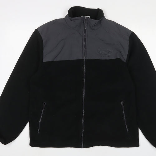 Disney Mens Black Jacket Size M Zip - Logo