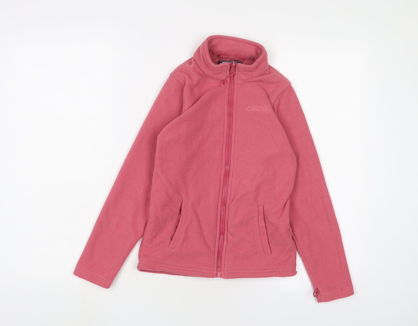 Mountain Warehouse Girls Pink Jacket Size 9-10 Years Zip - Logo, Embroidered